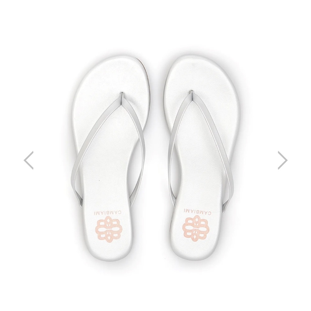 Cambiami Silver Flip Flops